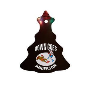 DOWN GOES ANDERSON Knockout Punch Ceramic Tree Ornament