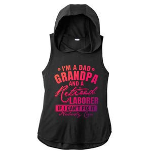 Dad Grandpa And A Retired Laborer Funny Xmas/Fathers Day Gift Ladies PosiCharge Tri-Blend Wicking Draft Hoodie Tank