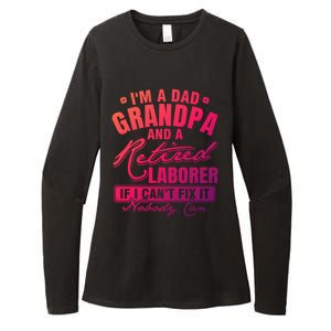 Dad Grandpa And A Retired Laborer Funny Xmas/Fathers Day Gift Womens CVC Long Sleeve Shirt