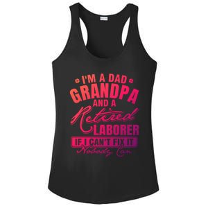 Dad Grandpa And A Retired Laborer Funny Xmas/Fathers Day Gift Ladies PosiCharge Competitor Racerback Tank