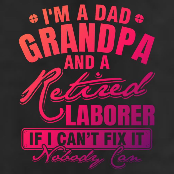 Dad Grandpa And A Retired Laborer Funny Xmas/Fathers Day Gift Golf Towel