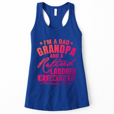 Dad Grandpa And A Retired Laborer Funny Xmas/Fathers Day Gift Womens Tank Top