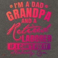 Dad Grandpa And A Retired Laborer Funny Xmas/Fathers Day Gift Cotton Canvas Backpack