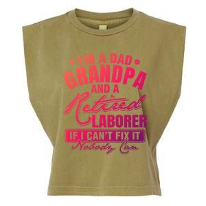 Dad Grandpa And A Retired Laborer Funny Xmas/Fathers Day Gift Garment-Dyed Women's Muscle Tee