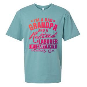 Dad Grandpa And A Retired Laborer Funny Xmas/Fathers Day Gift Sueded Cloud Jersey T-Shirt