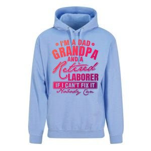 Dad Grandpa And A Retired Laborer Funny Xmas/Fathers Day Gift Unisex Surf Hoodie