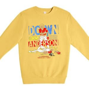 Down Goes Anderson Funny Baseball Premium Crewneck Sweatshirt