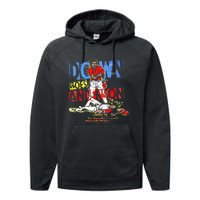 Down Goes Anderson Funny Baseball Performance Fleece Hoodie