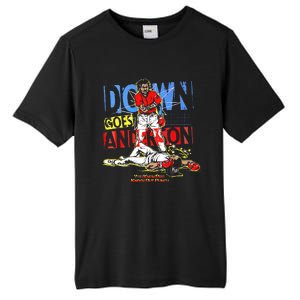 Down Goes Anderson Funny Baseball Tall Fusion ChromaSoft Performance T-Shirt