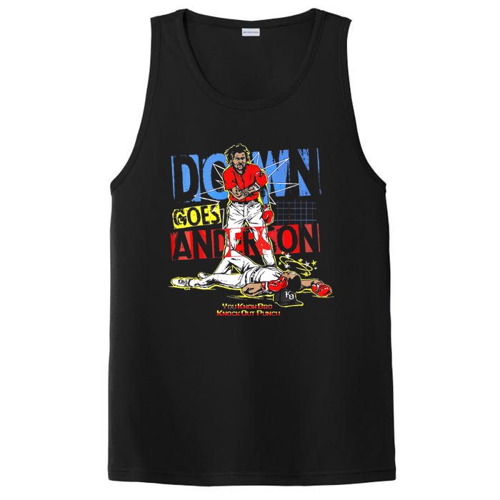 Down Goes Anderson Funny Baseball PosiCharge Competitor Tank