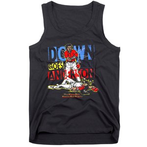 Down Goes Anderson Funny Baseball Tank Top