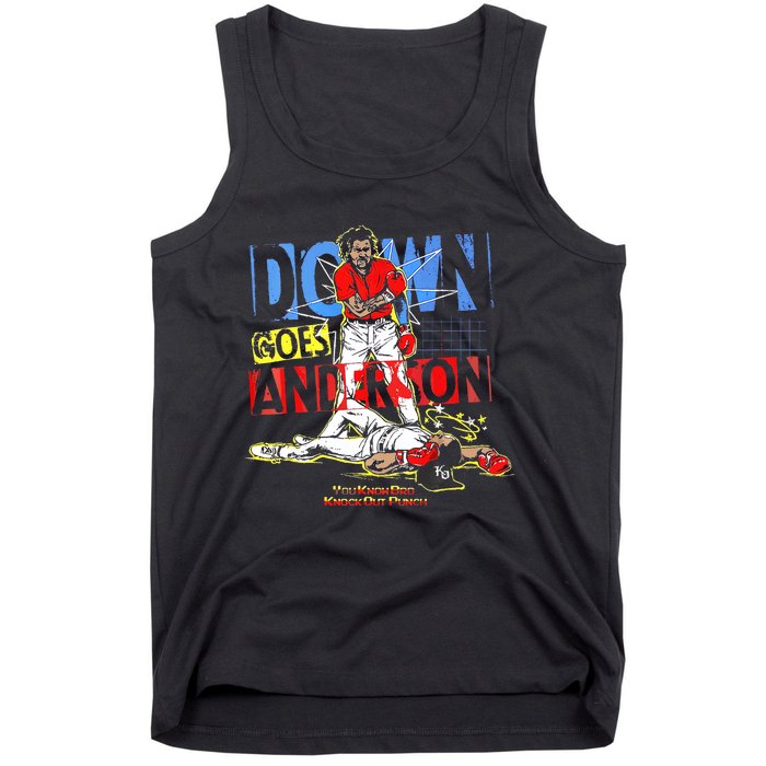 Down Goes Anderson Funny Baseball Tank Top