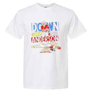 Down Goes Anderson Funny Baseball Garment-Dyed Heavyweight T-Shirt