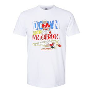 Down Goes Anderson Funny Baseball Softstyle CVC T-Shirt