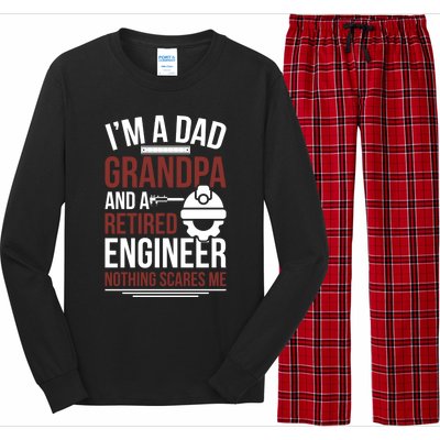 Dad Grandpa And Retired Engineer Retiret Gift Long Sleeve Pajama Set