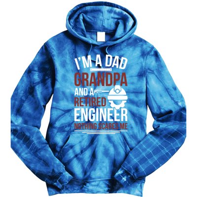 Dad Grandpa And Retired Engineer Retiret Gift Tie Dye Hoodie