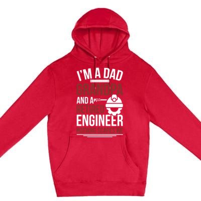 Dad Grandpa And Retired Engineer Retiret Gift Premium Pullover Hoodie