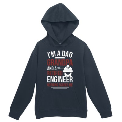 Dad Grandpa And Retired Engineer Retiret Gift Urban Pullover Hoodie