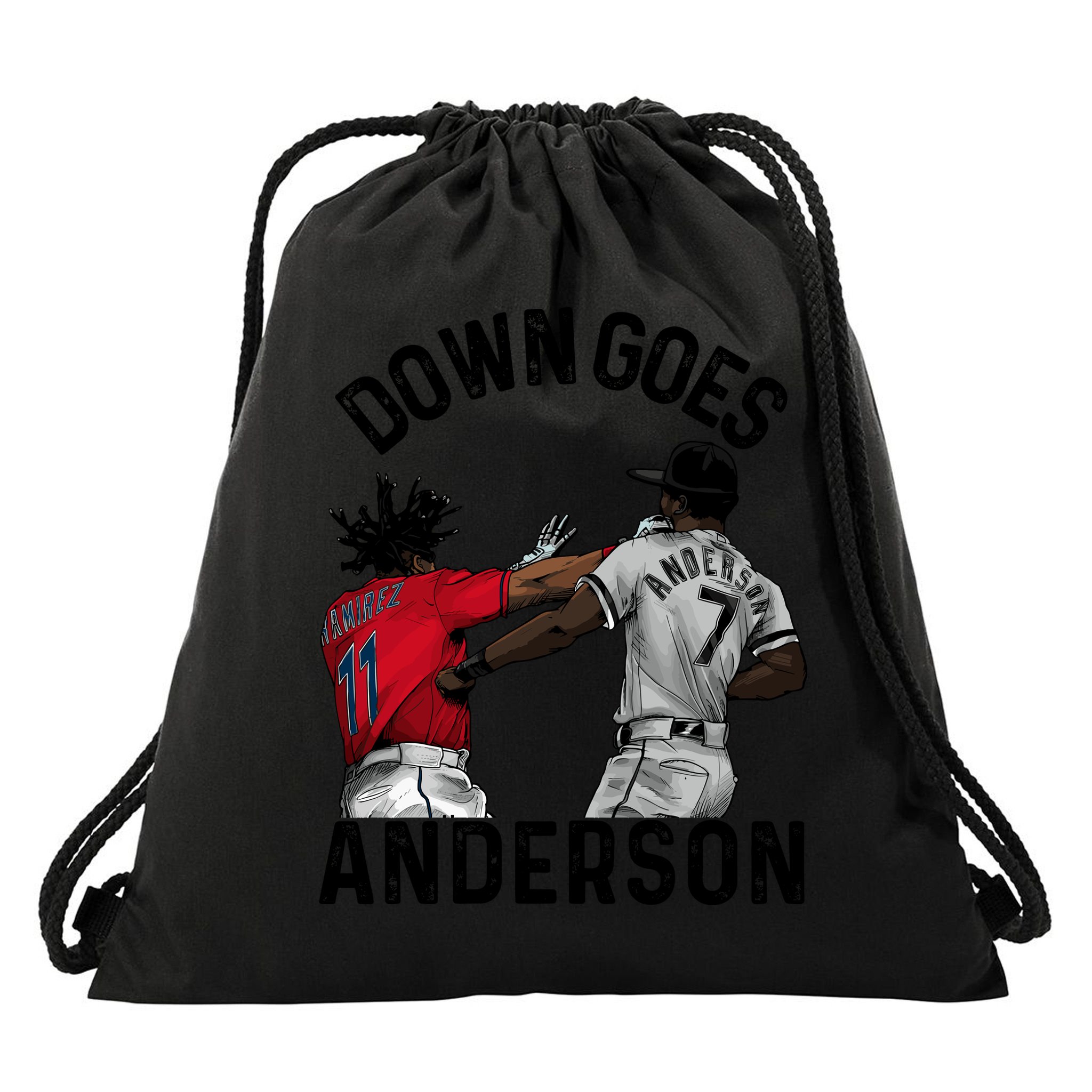 Down Goes Anderson Drawstring Bag