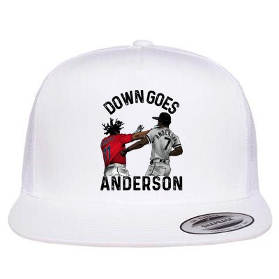 Down Goes Anderson Flat Bill Trucker Hat