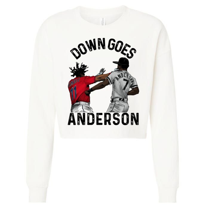 Down Goes Anderson Cropped Pullover Crew