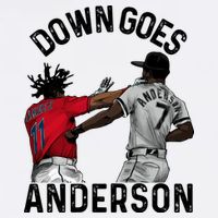 Down Goes Anderson Cropped Pullover Crew