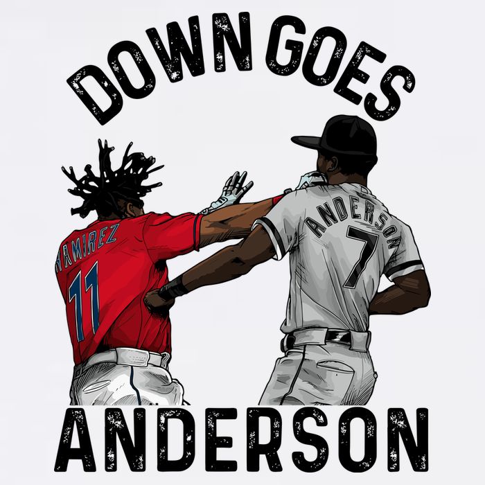 Down Goes Anderson Cropped Pullover Crew