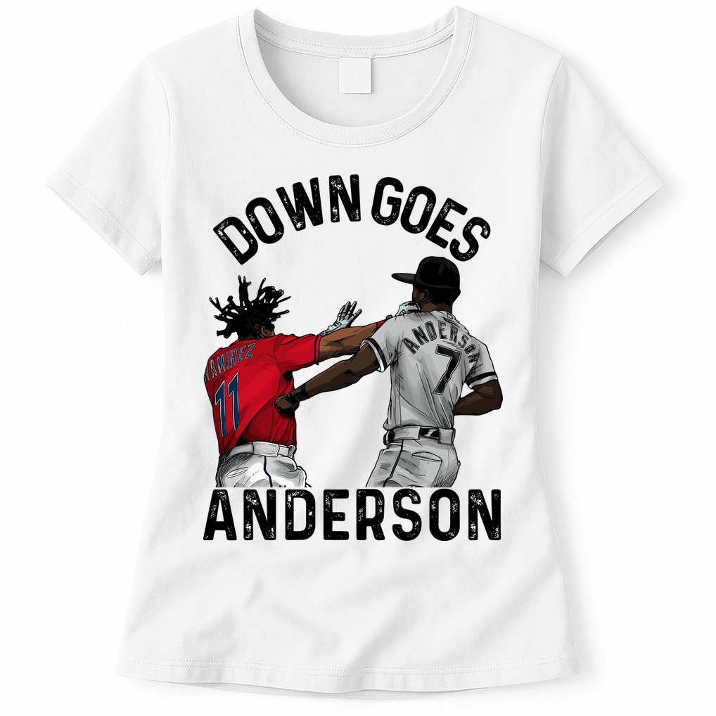 Down Goes Anderson Womens T-Shirt