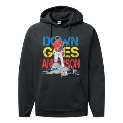 Down Goes Anderson Performance Fleece Hoodie