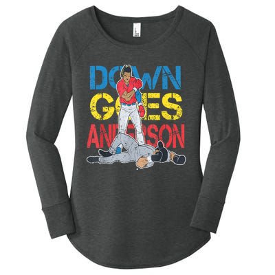 Down Goes Anderson Women's Perfect Tri Tunic Long Sleeve Shirt