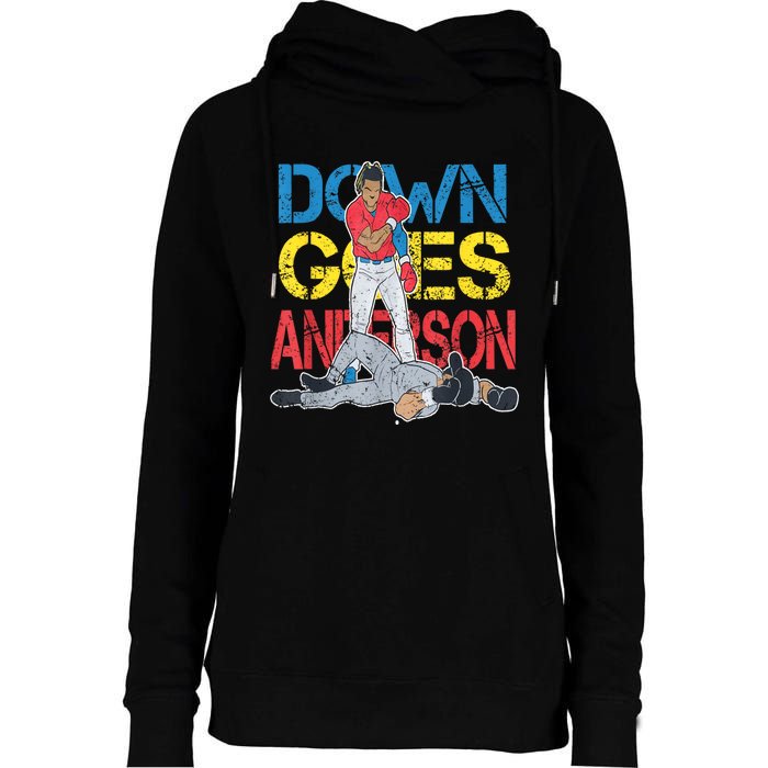 Down Goes Anderson Womens Funnel Neck Pullover Hood