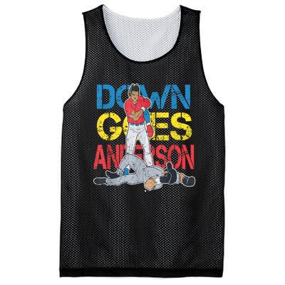 Down Goes Anderson Mesh Reversible Basketball Jersey Tank