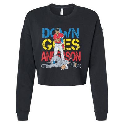 Down Goes Anderson Cropped Pullover Crew