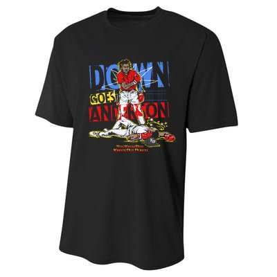 Down Goes Anderson Performance Sprint T-Shirt