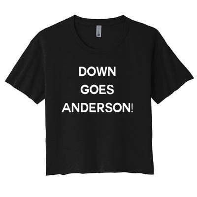 Down Goes Anderson Women's Crop Top Tee