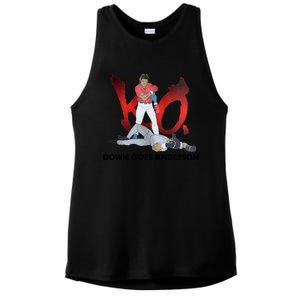 Down Goes Anderson Funny Baseball Meme Ladies PosiCharge Tri-Blend Wicking Tank