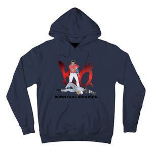 Down Goes Anderson Funny Baseball Meme Tall Hoodie