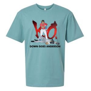 Down Goes Anderson Funny Baseball Meme Sueded Cloud Jersey T-Shirt