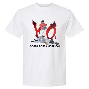 Down Goes Anderson Funny Baseball Meme Garment-Dyed Heavyweight T-Shirt