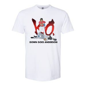 Down Goes Anderson Funny Baseball Meme Softstyle CVC T-Shirt