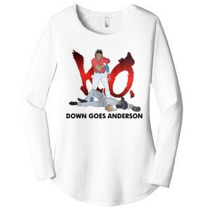 Down Goes Anderson Funny Baseball Meme Women's Perfect Tri Tunic Long Sleeve Shirt