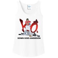 Down Goes Anderson Funny Baseball Meme Ladies Essential Tank