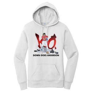 Down Goes Anderson Funny Baseball Meme Women's Pullover Hoodie