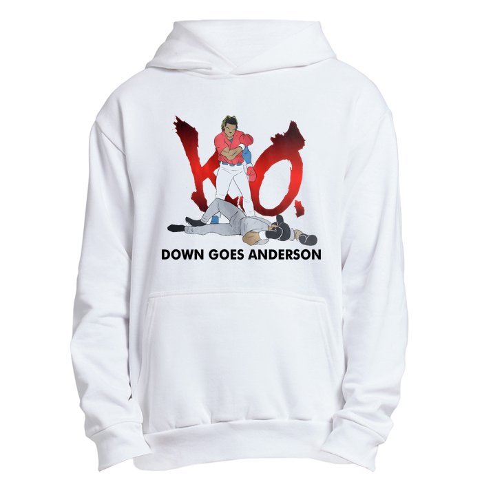 Down Goes Anderson Funny Baseball Meme Urban Pullover Hoodie