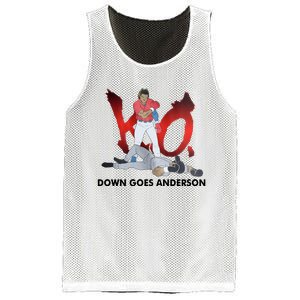 Down Goes Anderson Funny Baseball Meme Mesh Reversible Basketball Jersey Tank