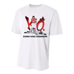 Down Goes Anderson Funny Baseball Meme Performance Sprint T-Shirt