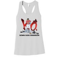 Down Goes Anderson Funny Baseball Meme Women's Racerback Tank