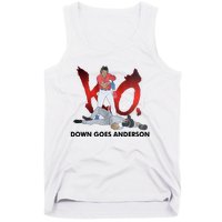 Down Goes Anderson Funny Baseball Meme Tank Top