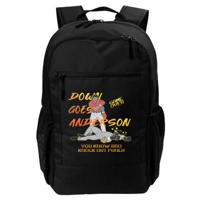 Down Goes Anderson Funny Baseball Meme Backpack