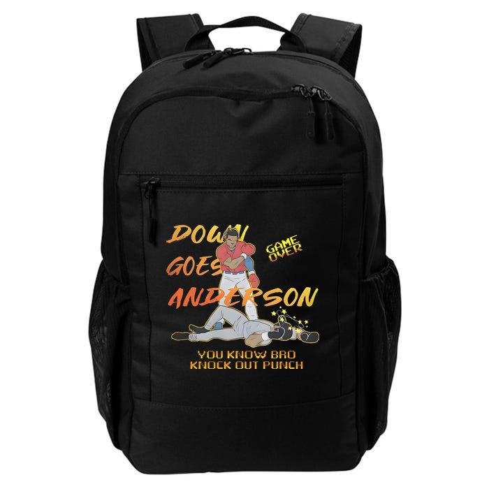 Down Goes Anderson Funny Baseball Meme Backpack